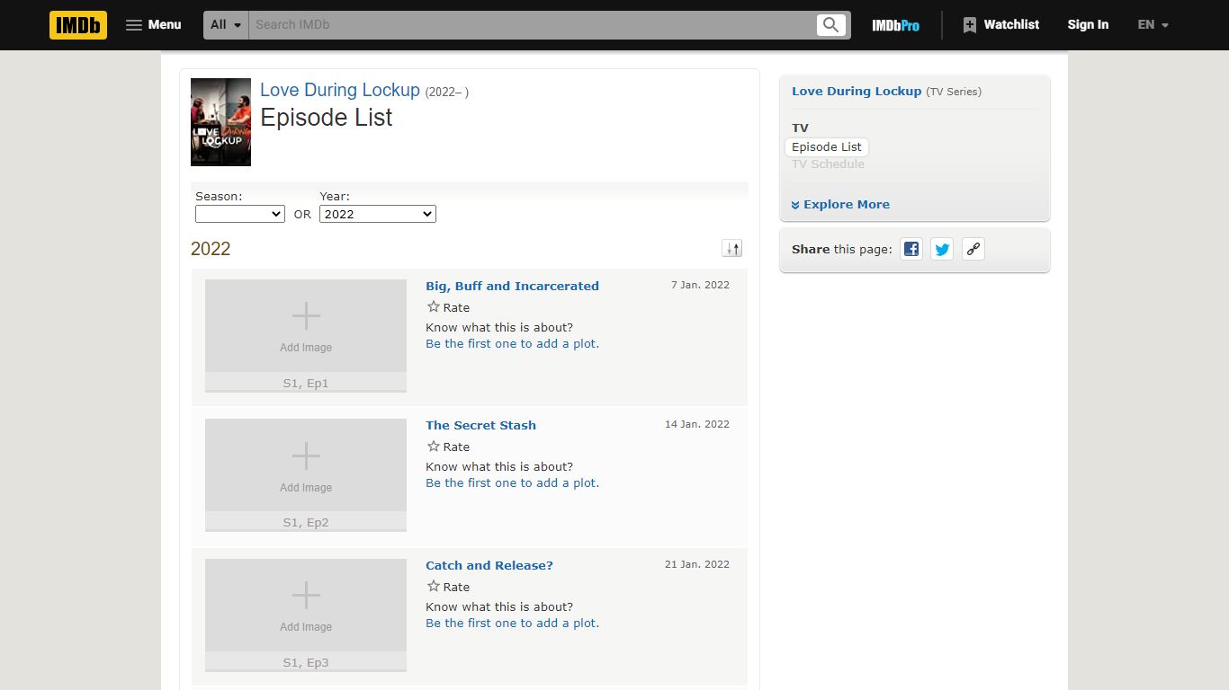 Love During Lockup - Episodes - IMDb